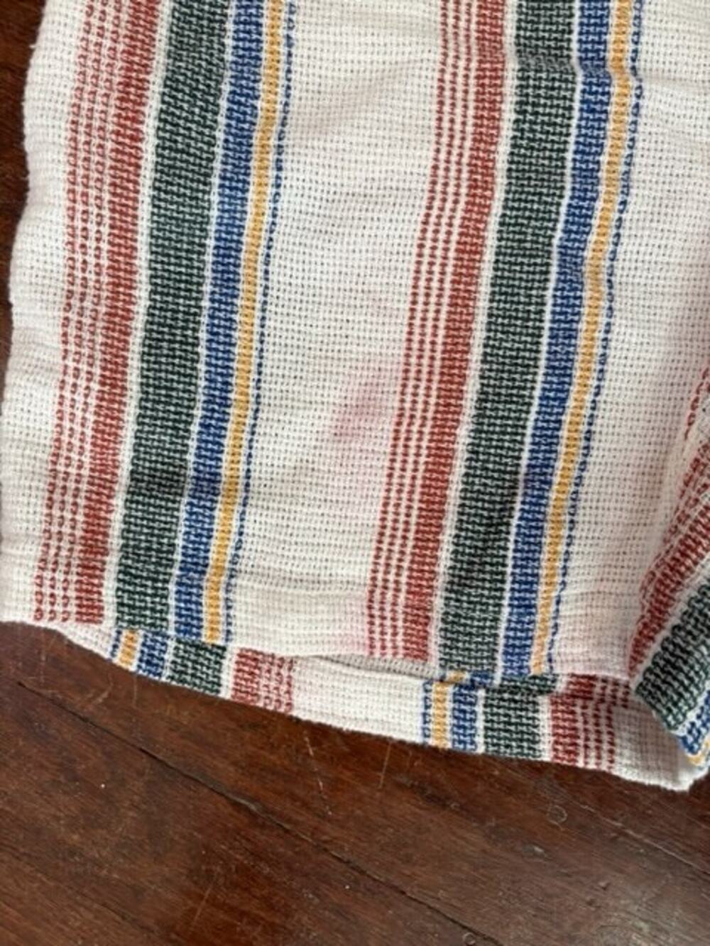 RETROFIT Striped Drawstring Shorts Mens L Multi-Color Waffle Knit Hippy PJ - Picture 4 of 6